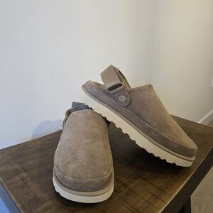 UGG Goldenstar Sand Suede Clogs